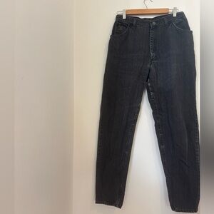 Vintage Wranglers for Women high rise tapered leg washed black